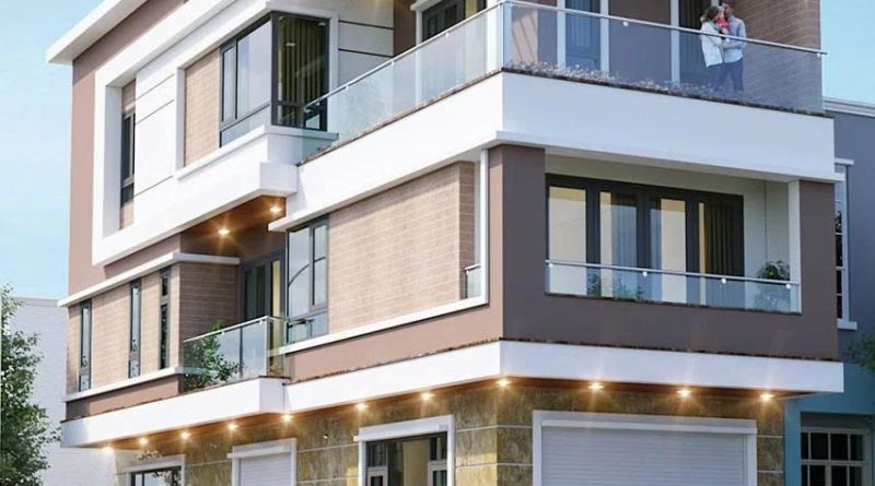 thiết kế nhà góc 2 mặt tiền kinh doanh